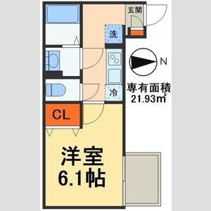 1K 間取り図
