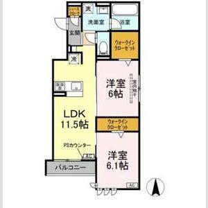 2LDK 間取り図