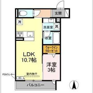 1LDK 間取り図