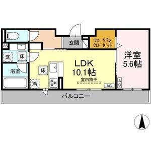1LDK 間取り図