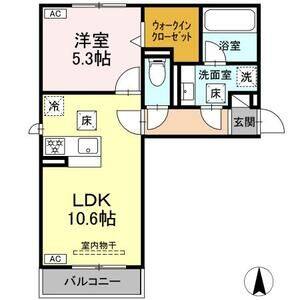 1LDK 間取り図