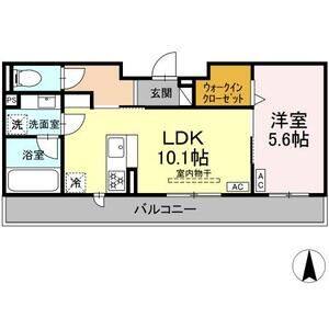 1LDK 間取り図