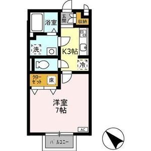 1K 間取り図