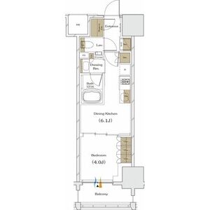 1DK 間取り図