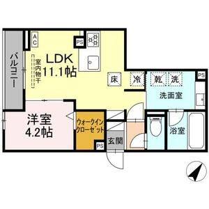 1LDK 間取り図