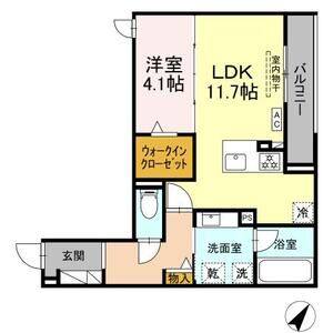 1LDK 間取り図