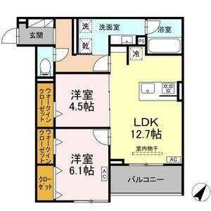2LDK 間取り図