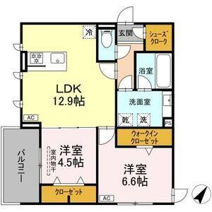2LDK 間取り図