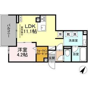 1LDK 間取り図
