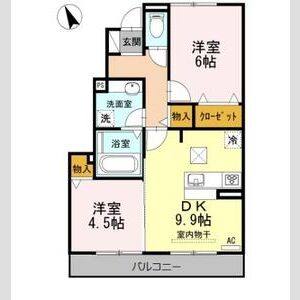 2DK 間取り図