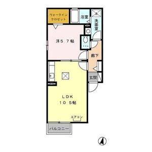 1LDK 間取り図