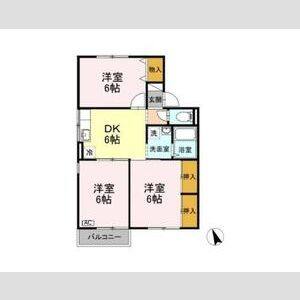 3DK 間取り図