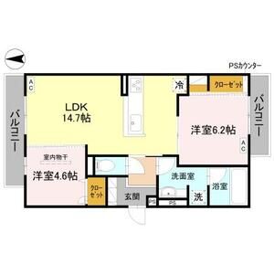 2LDK 間取り図