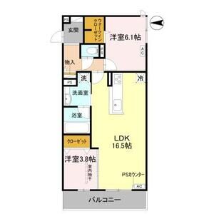2LDK 間取り図