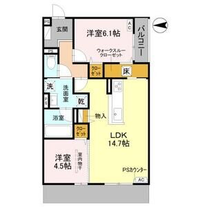 2LDK 間取り図