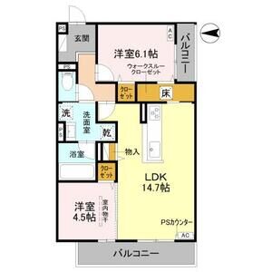 2LDK 間取り図