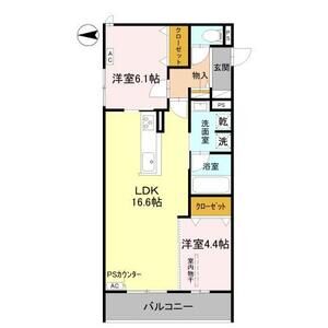 2LDK 間取り図