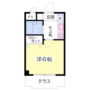 1K 間取り図