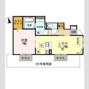 1LDK 間取り図