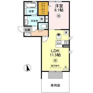 1LDK 間取り図