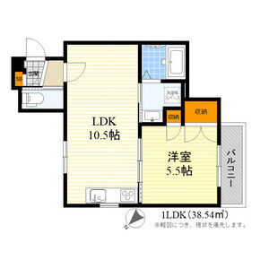 1LDK 間取り図
