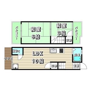 2LDK 間取り図