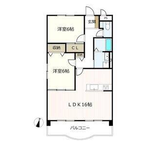 2LDK 間取り図
