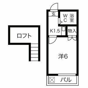 1K 間取り図