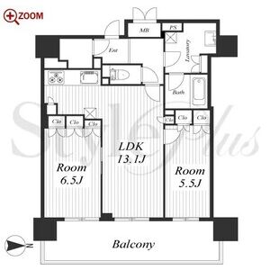2LDK 間取り図