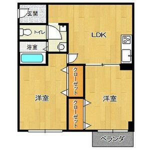 2LDK 間取り図