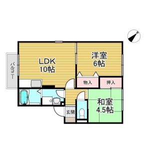 2LDK 間取り図