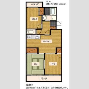 3LDK 間取り図