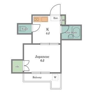 1K 間取り図