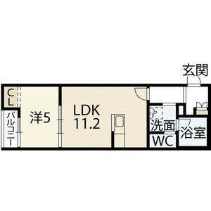 1LDK 間取り図