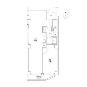 1LDK 間取り図