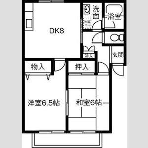 2DK 間取り図