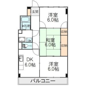 3DK 間取り図
