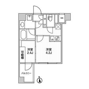 1DK 間取り図