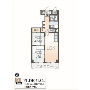 2LDK 間取り図