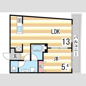 1LDK 間取り図