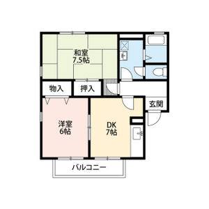 2DK 間取り図