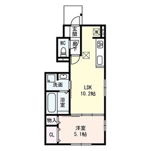 1LDK 間取り図
