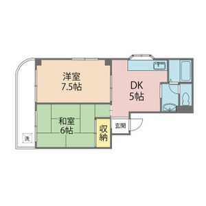 2DK 間取り図