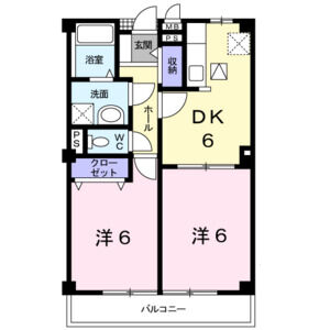 2DK 間取り図