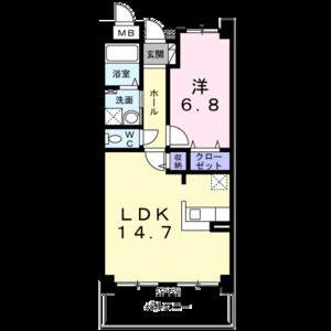 1LDK 間取り図