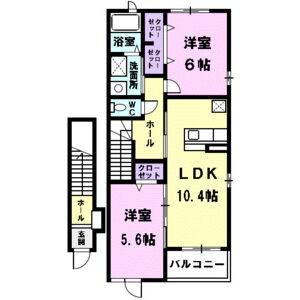 2LDK 間取り図