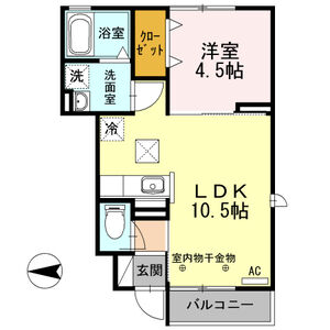 1LDK 間取り図