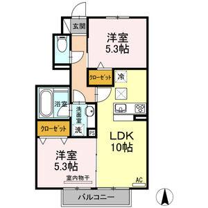2LDK 間取り図