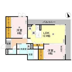 2LDK 間取り図