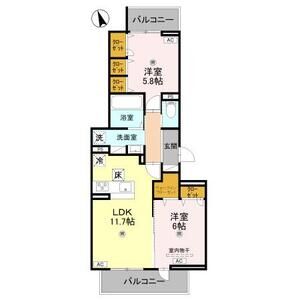 2LDK 間取り図